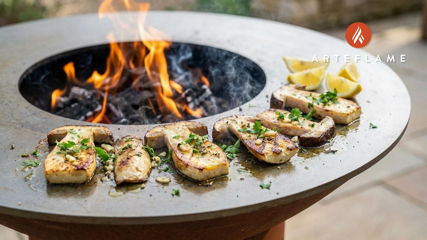 Rustic Italian Grilled Porcini Mushrooms with Fresh Thyme