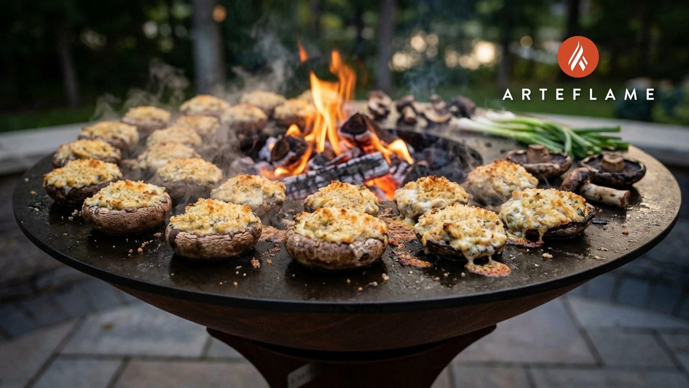 North Dakota Style Grilled Stuffed Mushrooms Recipe with Walleye