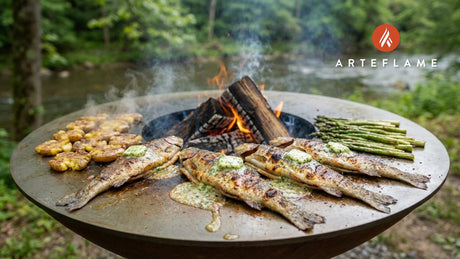 West Virginia Grilled Trout with Lemon Ramp Butter