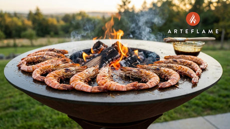 Smoky Grilled Alaskan Prawns with a Sticky Honey Garlic Glaze