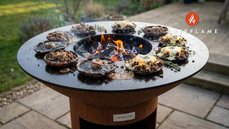 Grilled Scottish Haggis Stuffed Mushrooms on the Arteflame