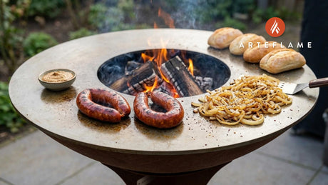 Authentic Grilled Dutch Rookworst with Spicy Caramelized Onions