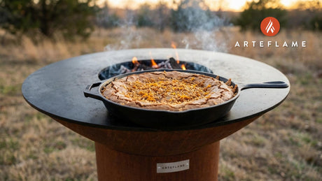 Mandarin Campfire Brownies with Pork Panko Crunch