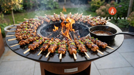 Grilled Kentucky Bourbon Maple Glazed Chicken Skewers