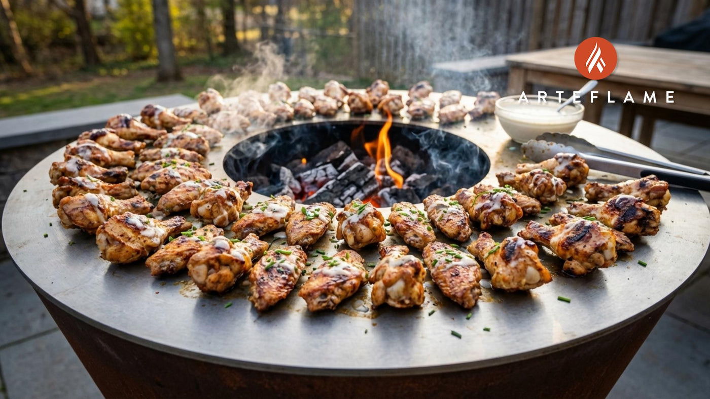 Crispy Arkansas Style BBQ Chicken Wings with Tangy White Sauce