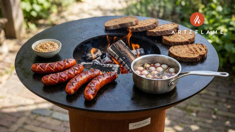 Rustic Grilled Salsiz with Tangy Pickled Onions