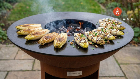 Smoky Grilled Belgian Endive Salad with Goat Cheese & Walnuts