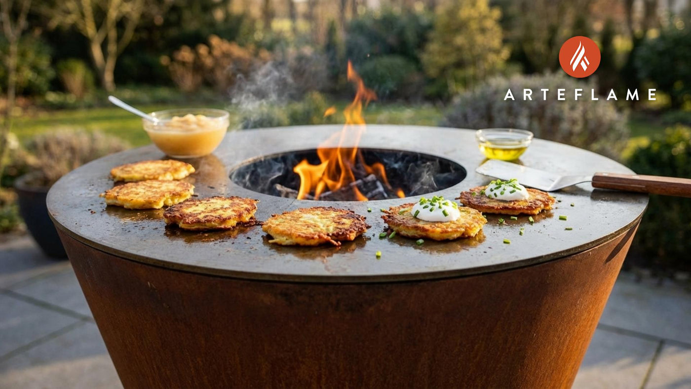 Authentic Grilled Polish Potato Pancakes (Placki Ziemniaczane) on the Arteflame