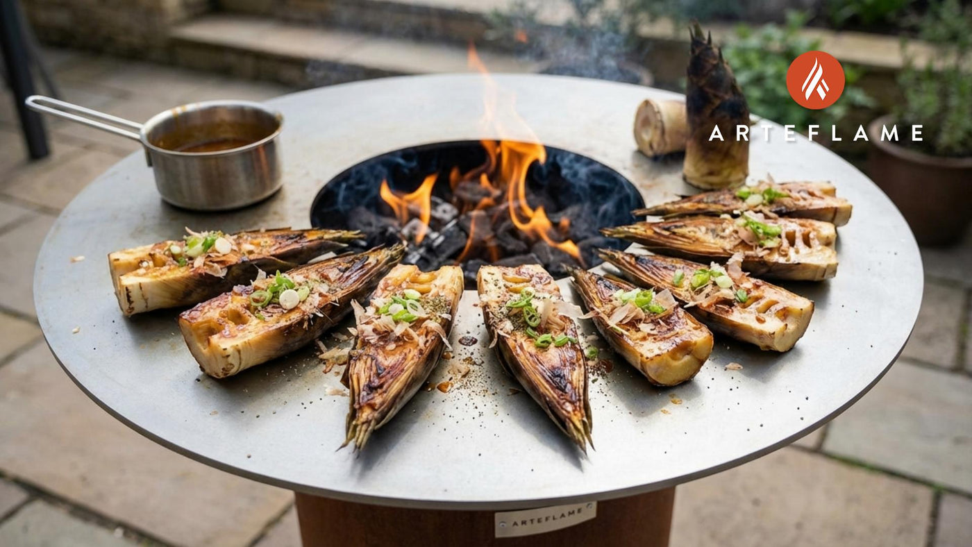 Smoky Grilled Bamboo Shoots with Savory Miso Dressing (Yakitakenoko)