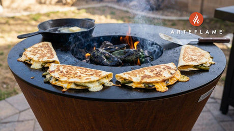 Smoky Colorado Charred Green Chili Quesadillas on the Arteflame Grill