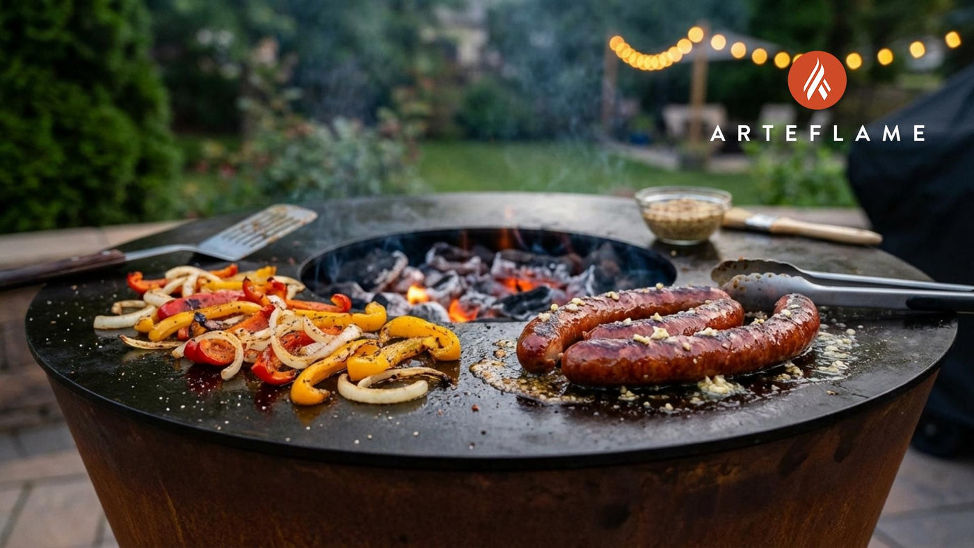 Ultimate Grilled Iowa Kielbasa with Charred Peppers on the Arteflame