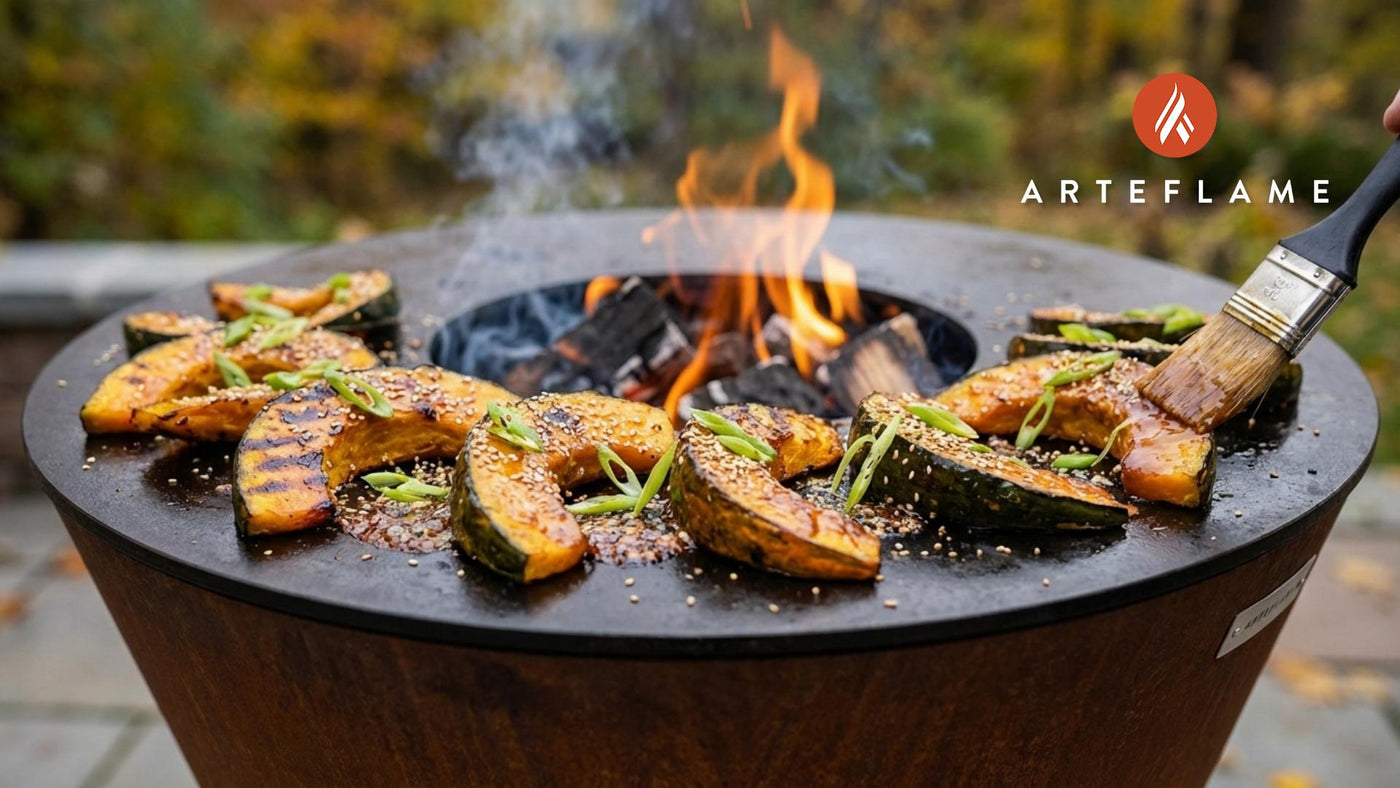 Smoky Grilled Kabocha Squash with Sweet Miso Honey Glaze