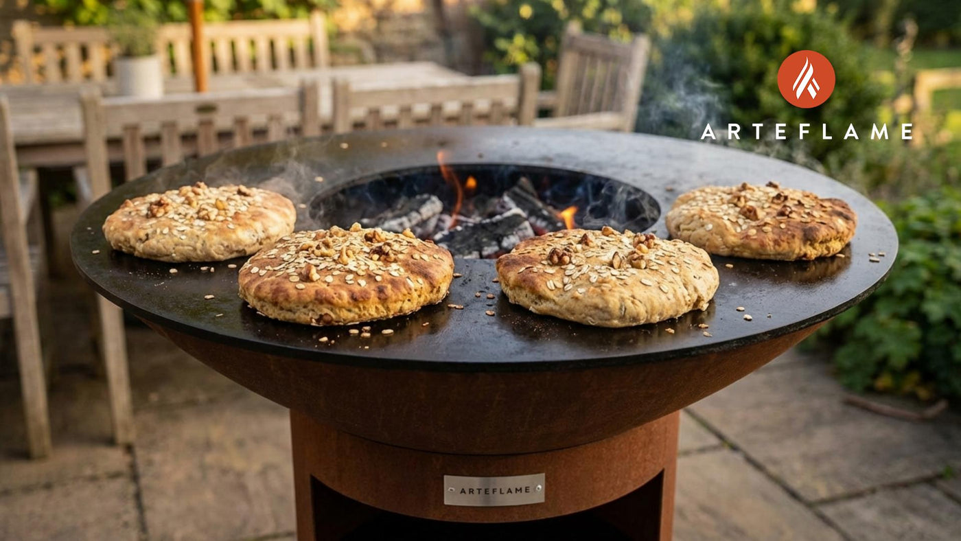 Rustic Grilled Nutty Scottish Bannocks on the Arteflame
