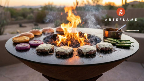 Arizona Smoky Grilled Bison Burgers on the Arteflame