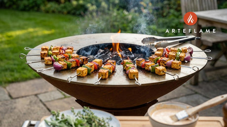 Smoky Alabama Crispy BBQ Tofu Skewers on the Arteflame Grill