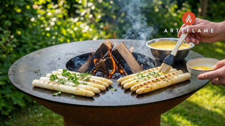 Swedish Grilled White Asparagus with Velvety Hollandaise