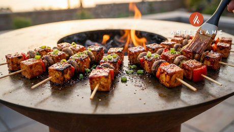 Smoky Korean Grilled Tofu & Mushroom Skewers | Arteflame Recipe