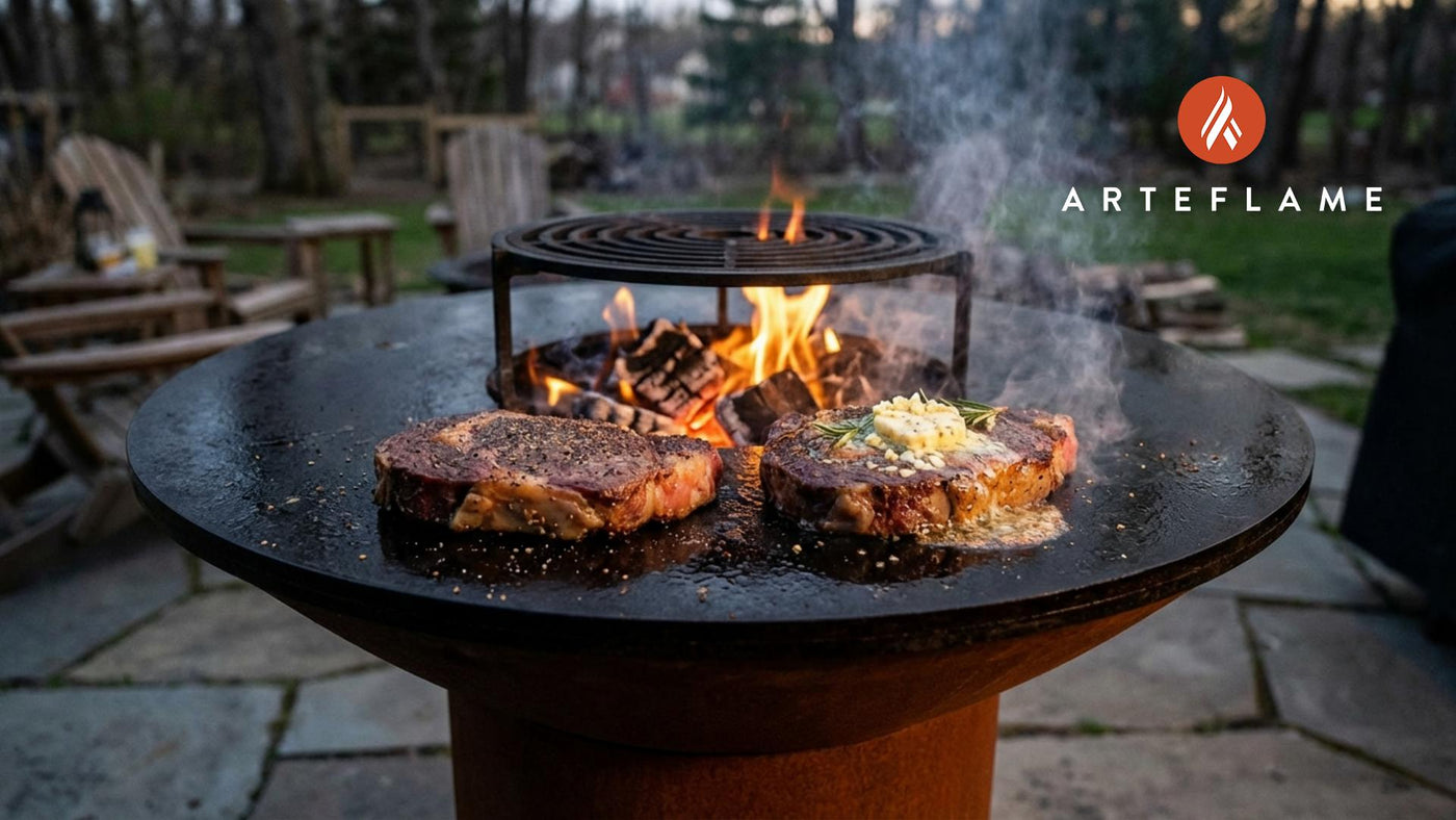 Grilled South Dakota Bison Ribeye with Honey Butter