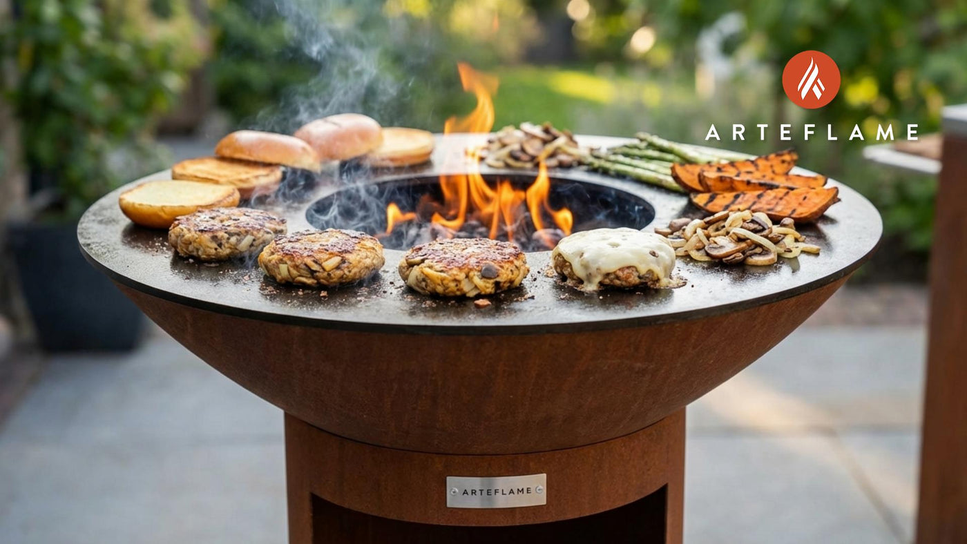 Savory Grilled Idaho Mushroom Burgers on the Arteflame