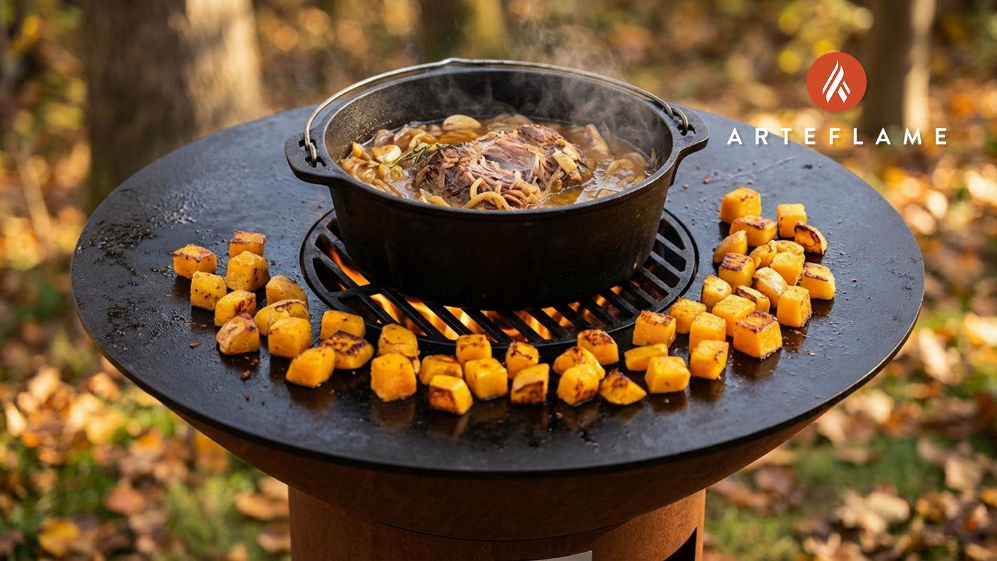 Cider-Braised Pork Shoulder with Roasted Butternut Squash