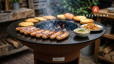 Smoky Norwegian Grilled Sausages with Zesty Aquavit Mustard