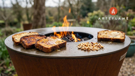 Grilled Welsh Bara Brith with Toasted Hazelnuts & Honey