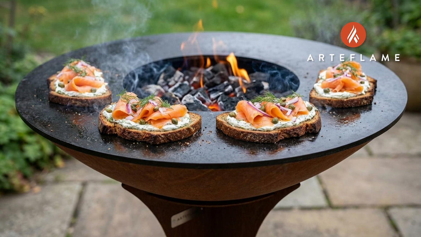 Griddled Swedish Rye Bread with Smoked Salmon: An Arteflame Classic