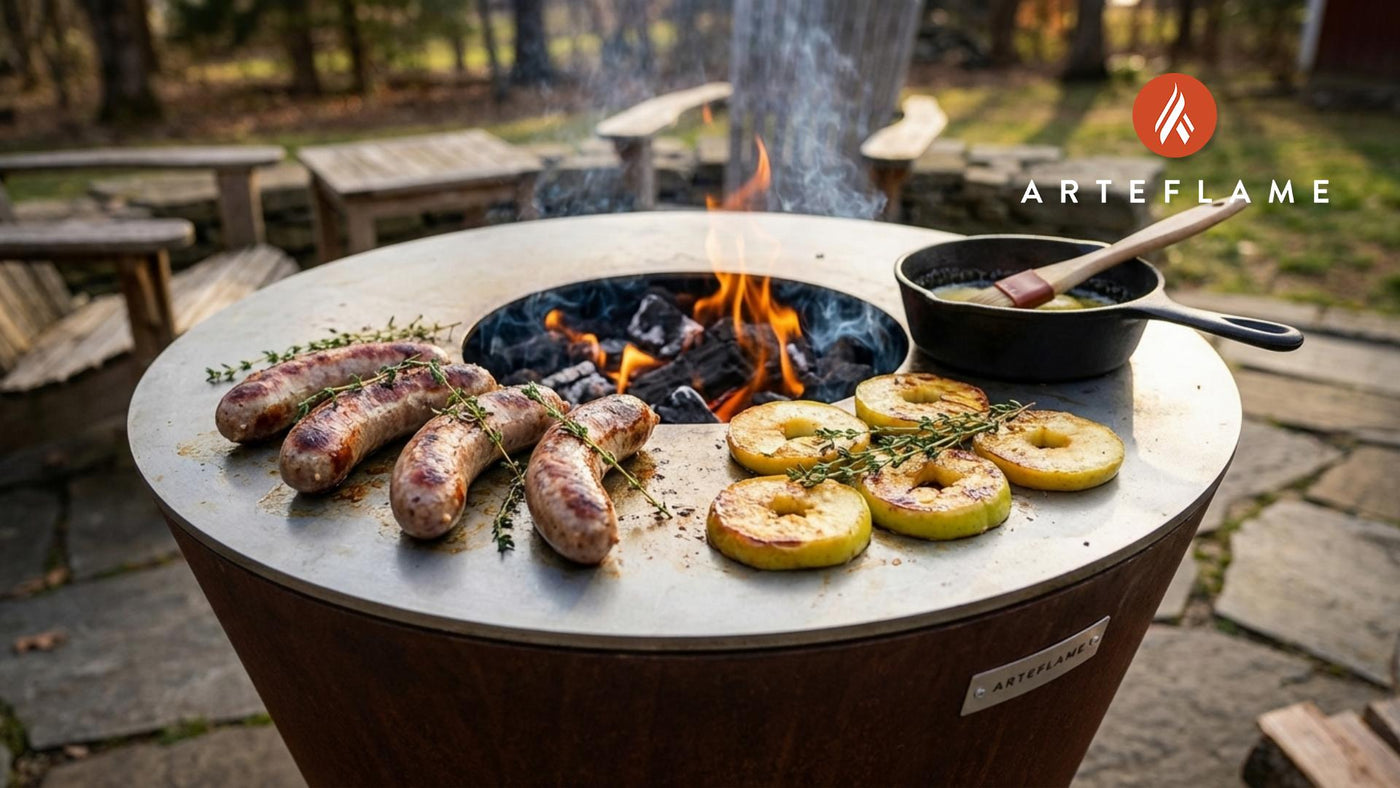 Savory Grilled French Boudin Noir with Caramelized Apples