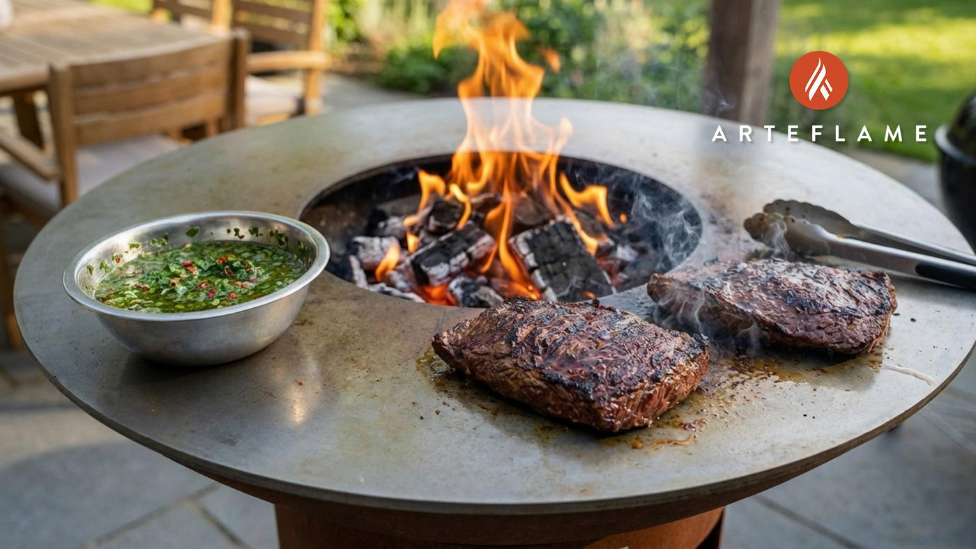 Fire-Grilled Flat Iron Steak with Authentic Chimichurri