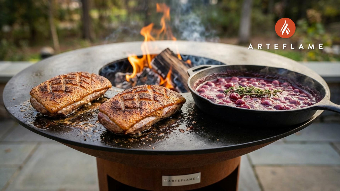 North Carolina Style Smoked Duck Breast with Tart Cherry Glaze