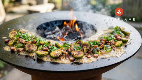 Smoky Charred Swedish Brussels Sprouts with Bacon Recipe