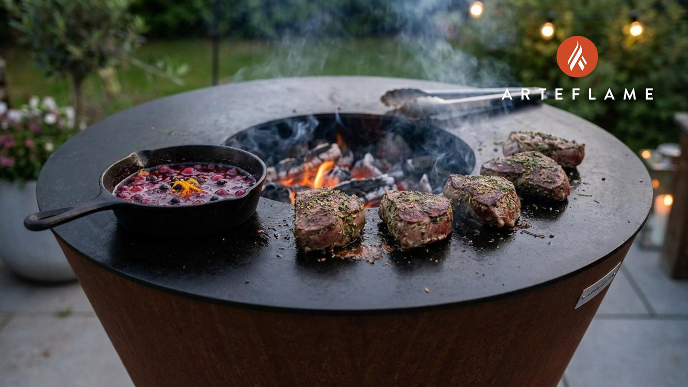 Grilled Swedish Reindeer Fillet with Tart Cranberry Glaze