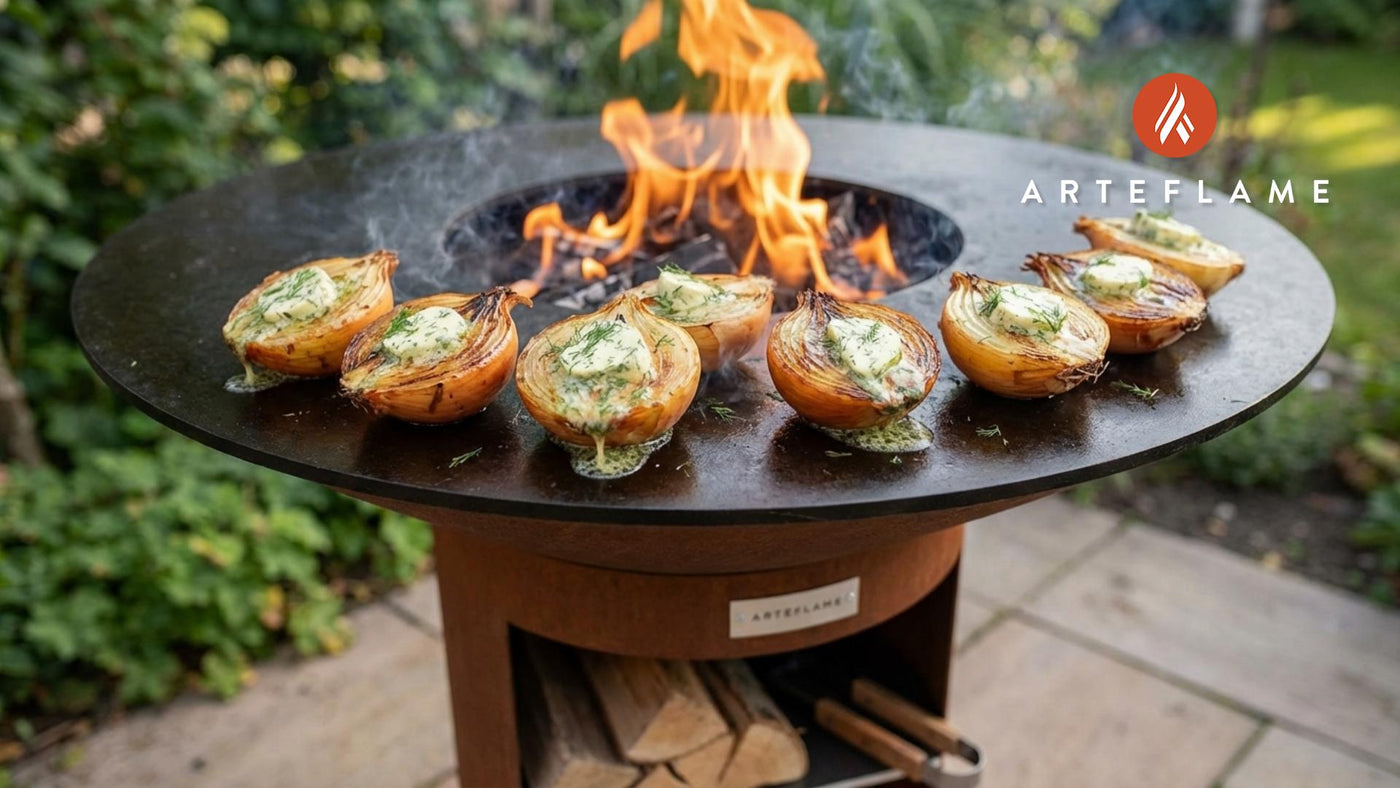 Authentic Finnish Grilled Onion Halves with Fresh Dill Butter