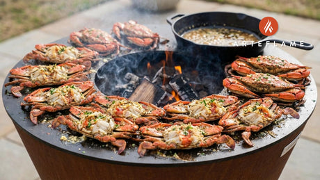 Authentic Grilled Louisiana Blue Crabs with Garlic Butter