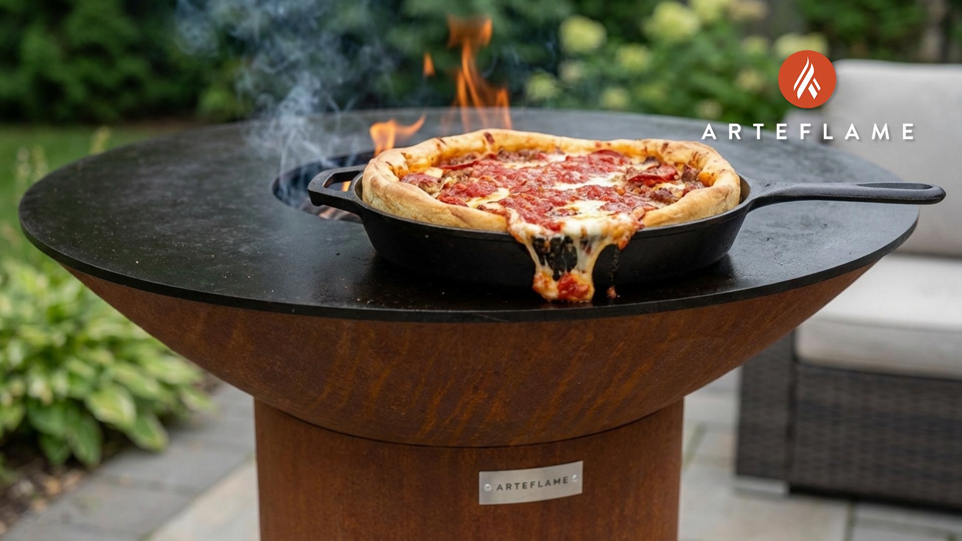 Grilled Deep Dish Pizza (Chicago Style) | Arteflame