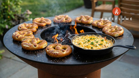 Grilled Maryland Soft Pretzels with Creamy Crab Dip