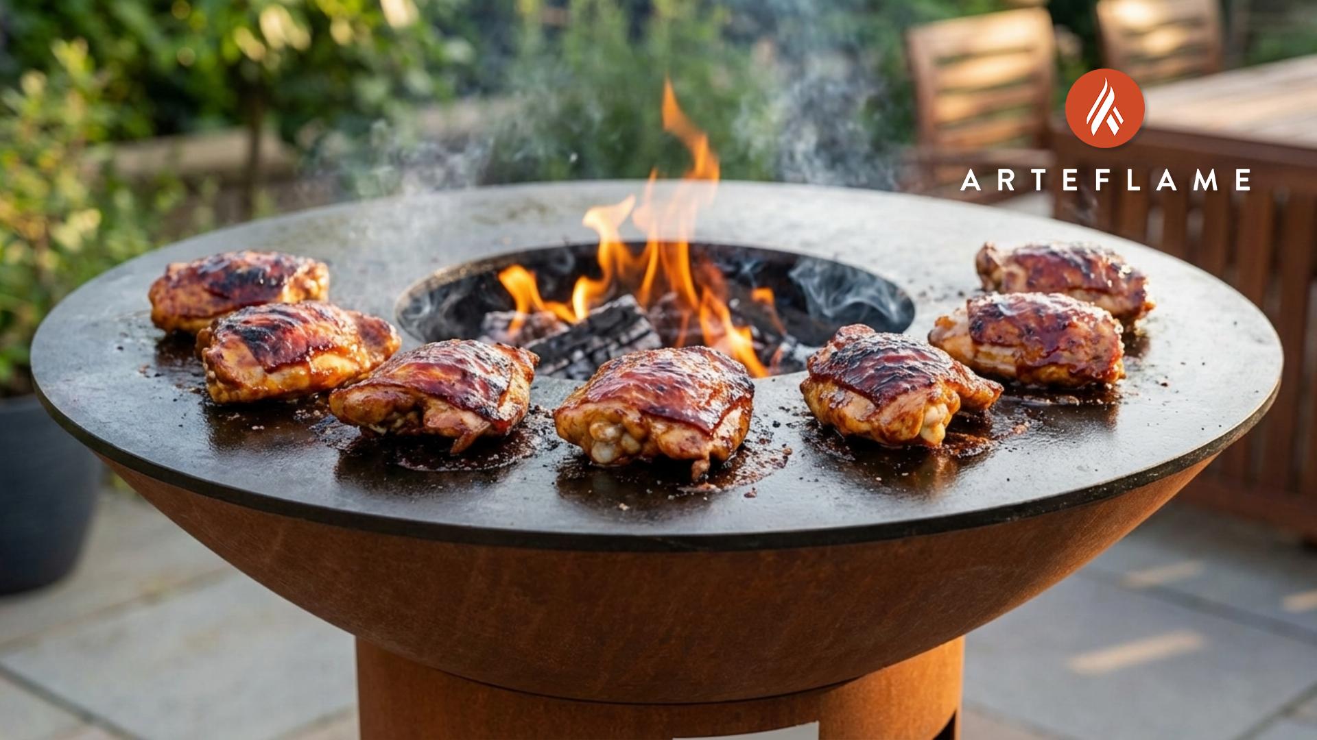 Juicy Grilled Chicken Thighs: Kinder's Mild BBQ | Arteflame