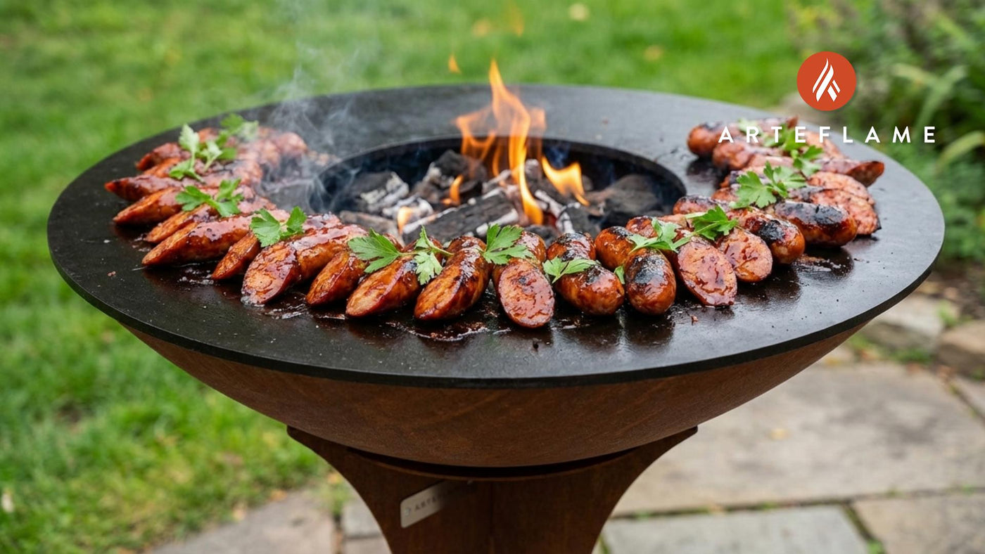 Mississippi Hickory Smoked Sausages on the Arteflame Grill