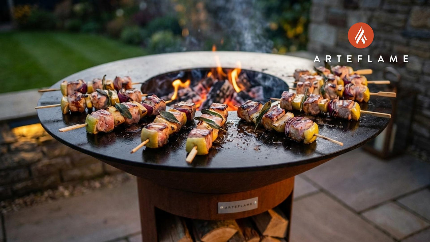 Grilled Welsh Pork and Apple Skewers: A Savory & Sweet Arteflame Feast
