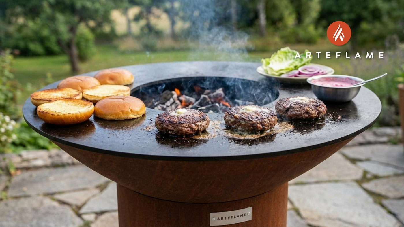 Grilled Swedish Elk Burgers with Creamy Lingonberry Mayo