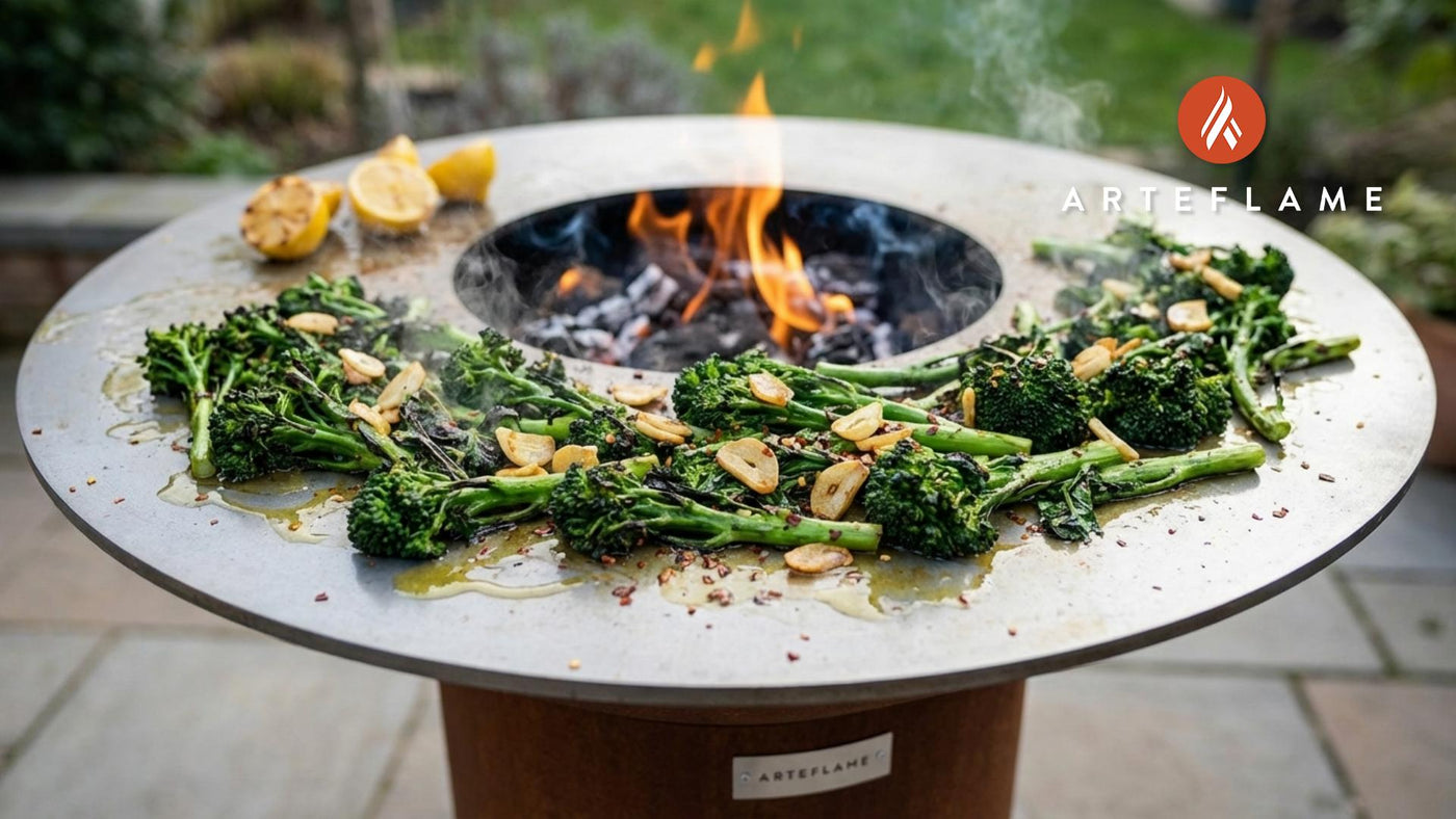 Smoky Garlic Grilled Broccoli Rabe on the Arteflame