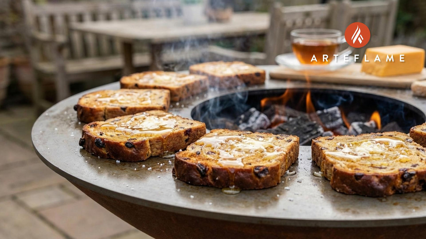 Grilled Welsh Bara Brith with Salted Honey Butter