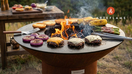 Juicy Utah Rocky Mountain Bison Burgers on the Arteflame
