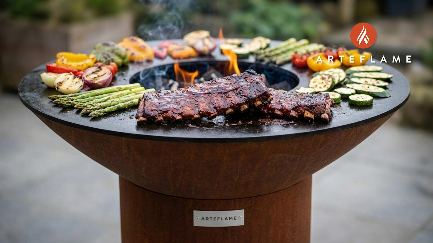 Authentic Belgian Smoked Pork Ribs with Dark Beer Glaze on the Arteflame