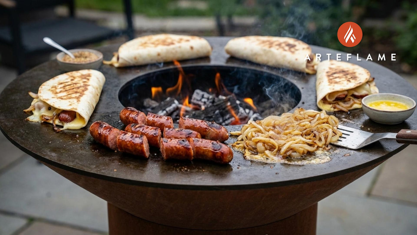 Smoky Polish Sausage Wraps with Caramelized Onions