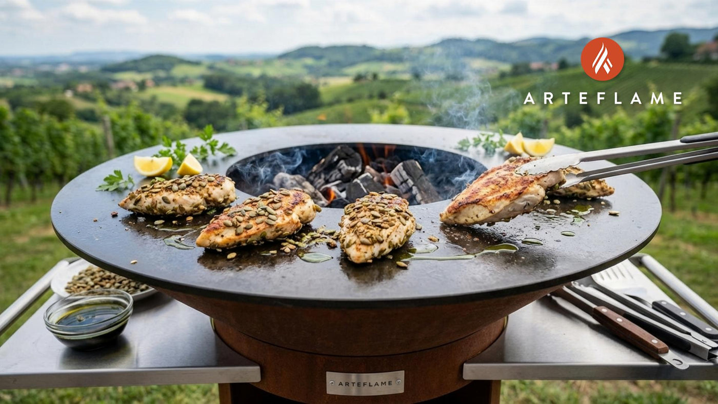 Grilled Austrian Styrian Pumpkin Seed Oil Chicken Recipe