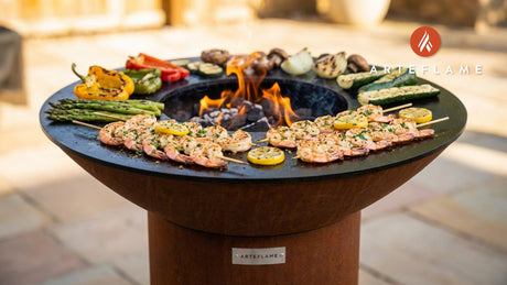 Wood-Fired Perfection: Grilled Maine Shrimp Skewers on the Arteflame