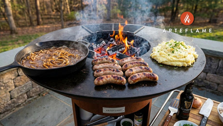 Smoky Irish Bangers & Mash with Stout Onion Gravy: An Arteflame Classic
