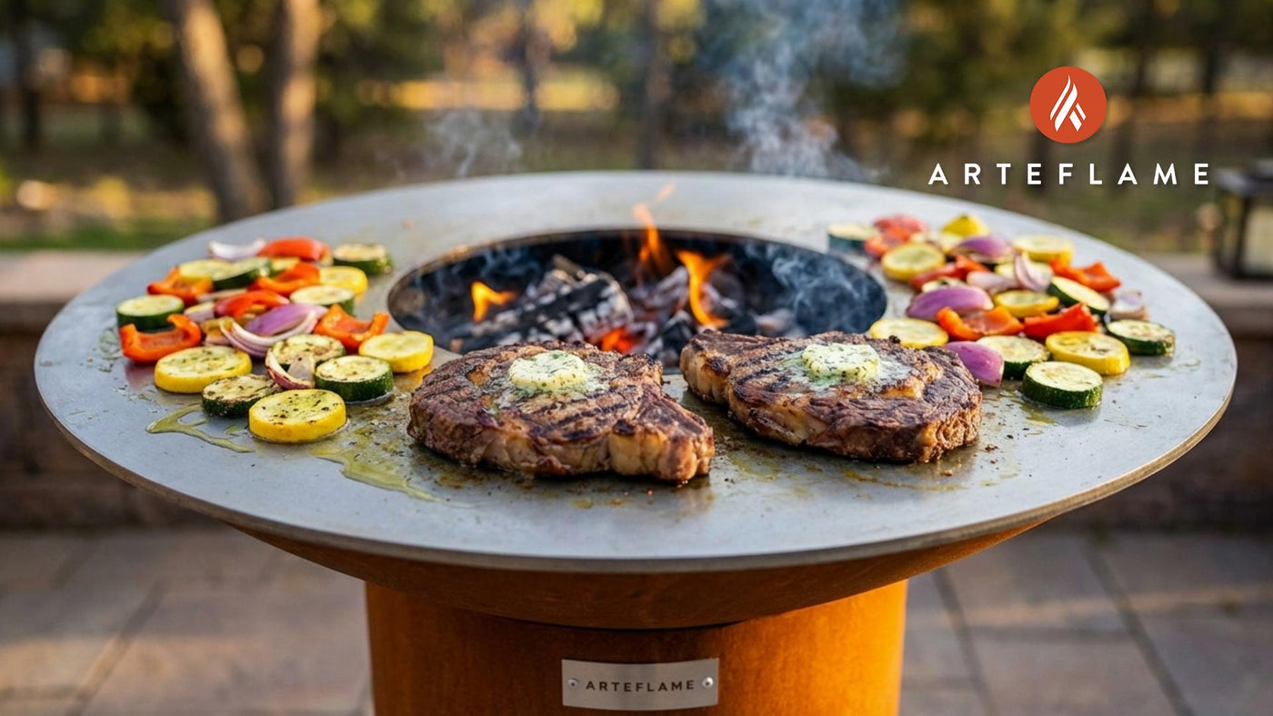 Grilled Steak and Veggie Medley with Homemade Garlic Herb Butter