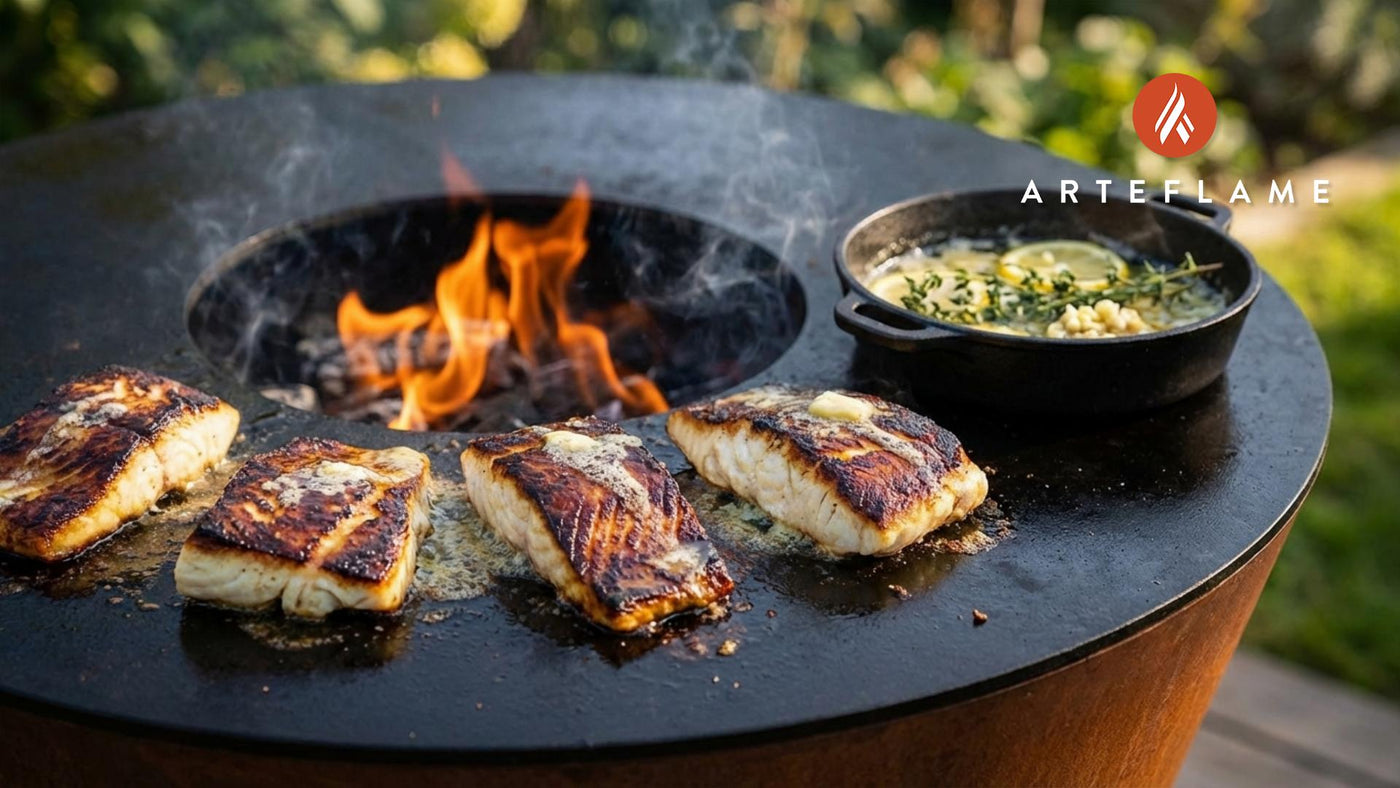 Charred Norwegian Cod with Lemon Thyme Butter